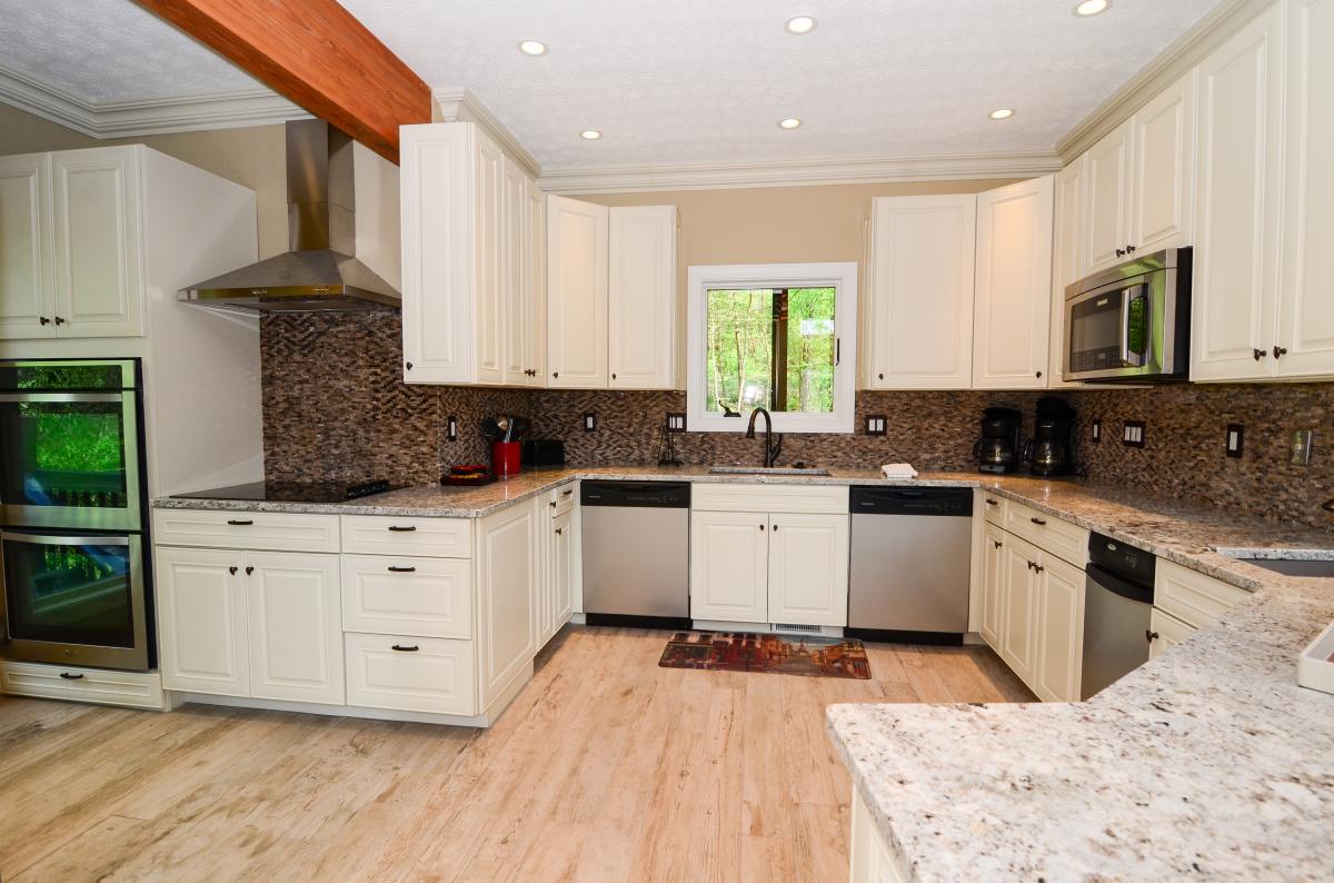 newly remodeled kitchen-double oven and, 2 sinks and 2 dishwashers